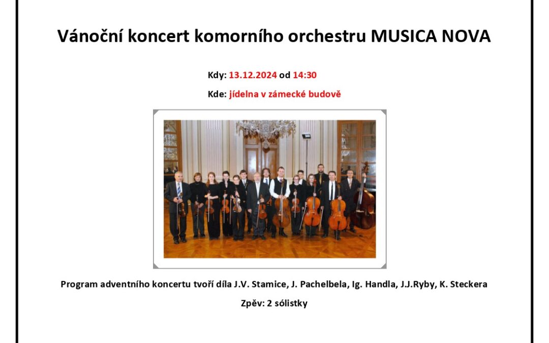 Vánoční koncert komorního orchestru MUSICA NOVA